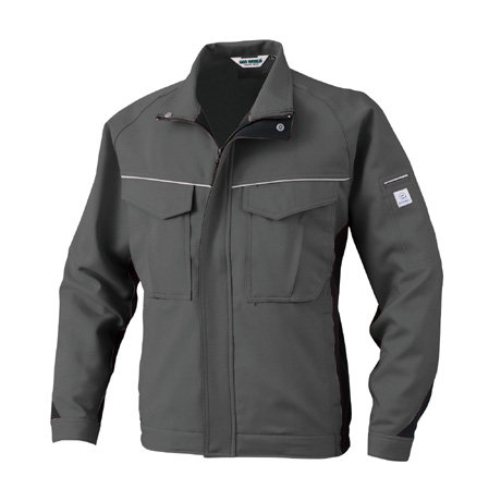 反射材付きジャケット【2636-BBO】 68.チャコール×ブラック