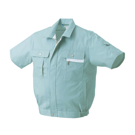 形状記憶加工半袖ジャンパー【2637-KRO】 800.アイスグリーン