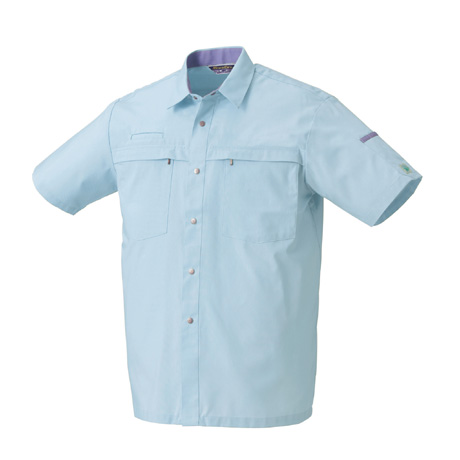 エコ素材半袖シャツ【26370-KRO】 19.サックス