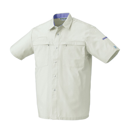 エコ素材半袖シャツ【26370-KRO】 20.アイボリー