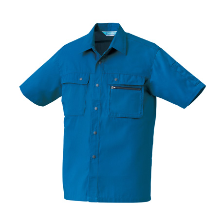 制電半袖シャツ【26371-KRO】 10.ブルー