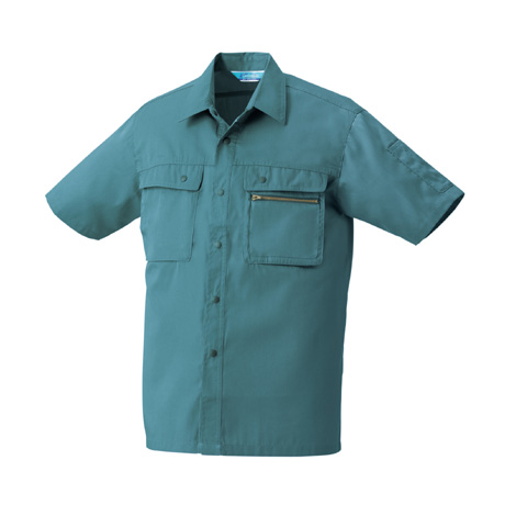 制電半袖シャツ【26371-KRO】 85.グリーン