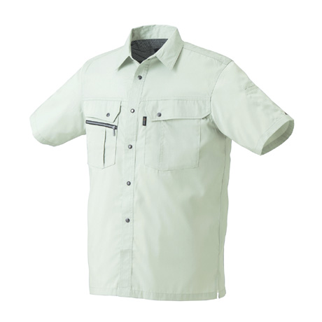 銀ナノ抗菌防臭加工半袖シャツ【26493-KRO】 40.シルバーグレー