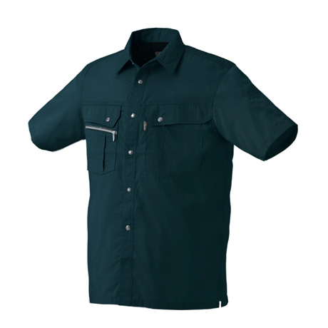 銀ナノ抗菌防臭加工半袖シャツ【26493-KRO】 48.スミクロ