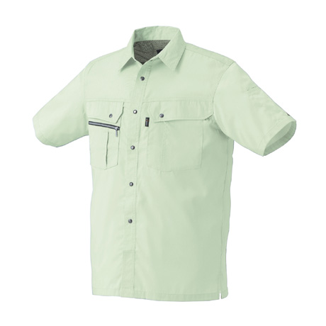 銀ナノ抗菌防臭加工半袖シャツ【26493-KRO】 89.アースグリーン