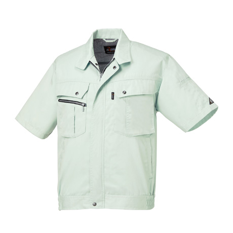 銀ナノ抗菌防臭加工半袖ジャンパー【264931-KRO】 40.シルバーグレー