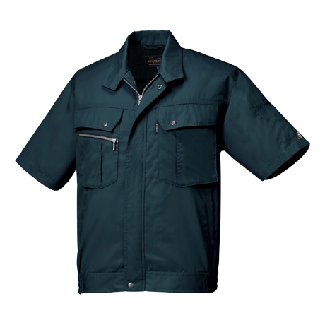 銀ナノ抗菌防臭加工半袖ジャンパー【264931-KRO】 48.スミクロ