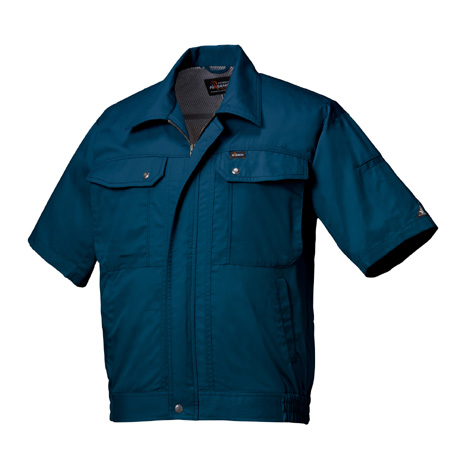 形態安定半袖ジャンパー【265241-KRO】 10.ブルー