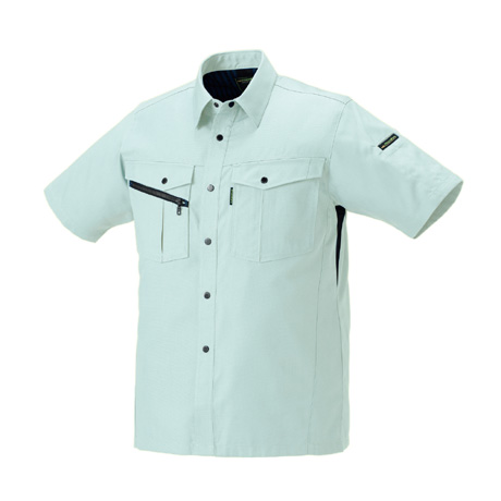 形状記憶半袖シャツ（脇スリット）【26580-KRO】 85.パウダーブルー