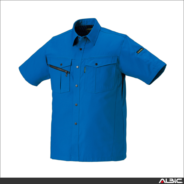 形状記憶半袖シャツ（脇スリット）【26580-KRO】 商品写真