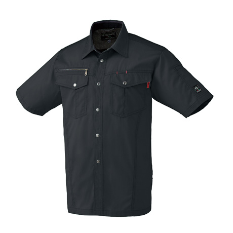 制電半袖シャツ【26593-KRO】 47.スミクロ