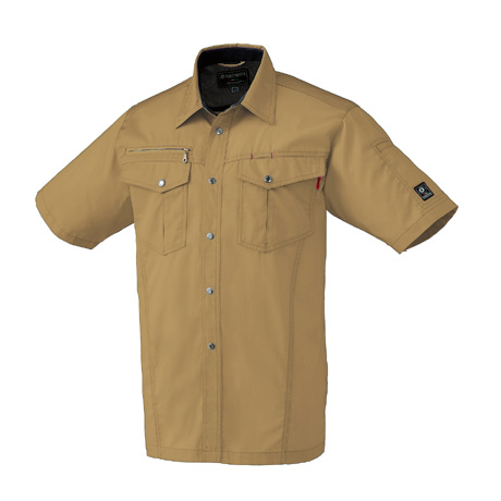 制電半袖シャツ【26593-KRO】 65.キャメル