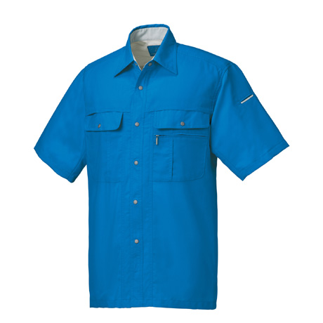 エコ素材半袖シャツ【26618-KRO】 10.ロイヤルブルー