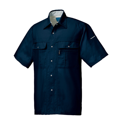 エコ素材半袖シャツ【26618-KRO】 11.ネイビー