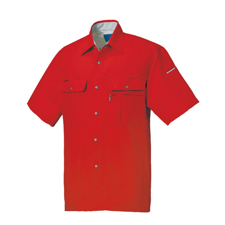 エコ素材半袖シャツ【26618-KRO】 70.レッド