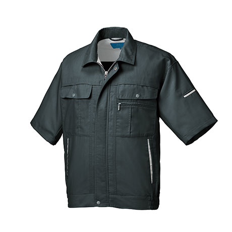 エコ素材半袖ジャンパー【266181-KRO】 48.チャコールグレー