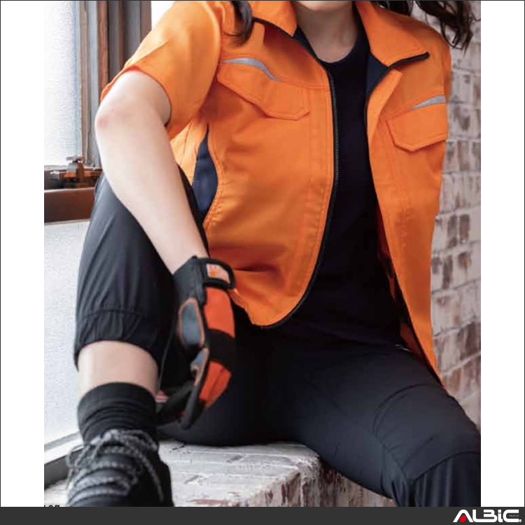 ストレッチ半袖ジャンパー【266651-KRO】 商品写真