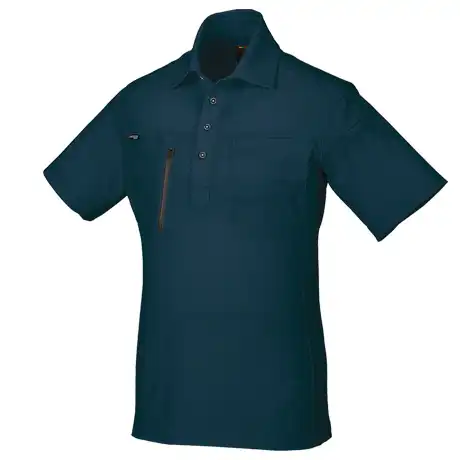 作業服 半袖ポロシャツ ネイビー 【26686-KRO】 
