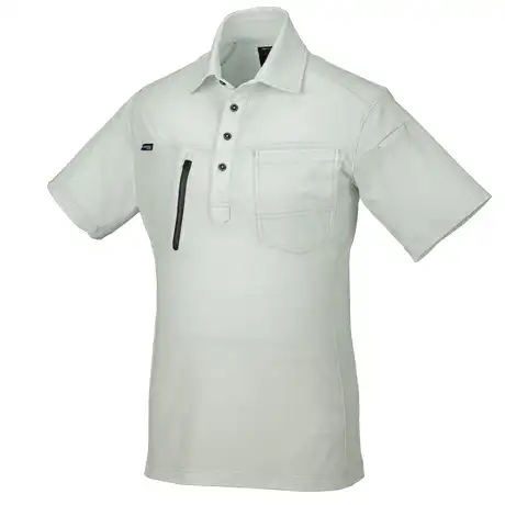 作業服 半袖ポロシャツ シルバー 【26686-KRO】 