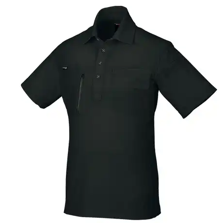 作業服 半袖ポロシャツ ブラック 【26686-KRO】 