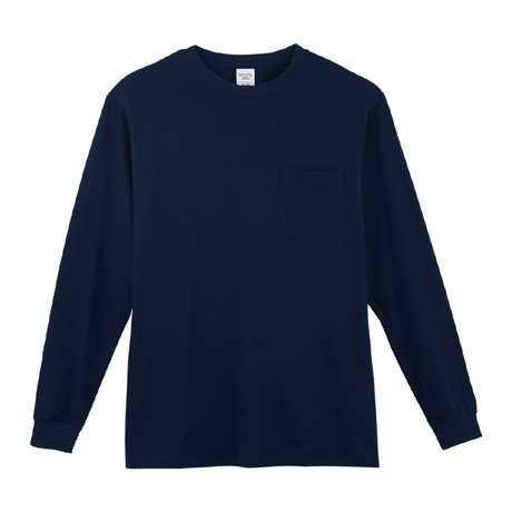 天竺長袖Tシャツ【3008-COC】 1.ネイビー