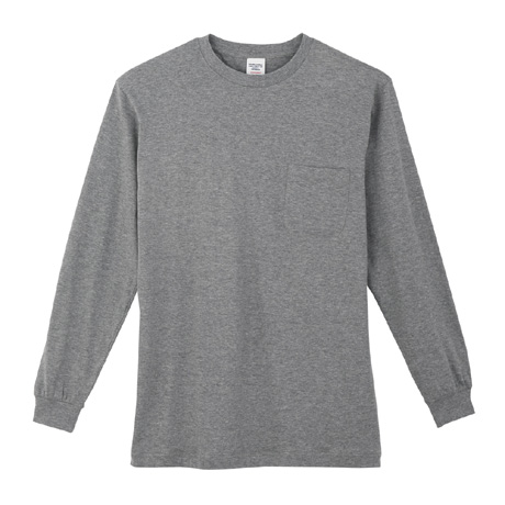 天竺長袖Tシャツ【3008-COC】 3.モクグレー