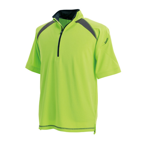 ショートスリーブハーフジップ【3015-TSD】 55.ライトグリーン