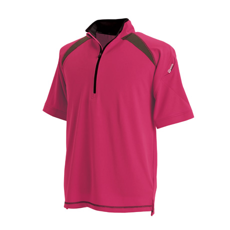 ショートスリーブハーフジップ【3015-TSD】 75.ワイン