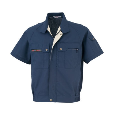 KANSAI吸汗速乾半袖ブルゾン【30201-OKH】 C1.ネイビー