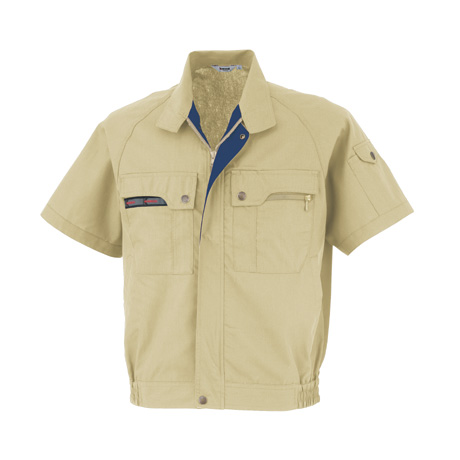 KANSAI吸汗速乾半袖ブルゾン【30201-OKH】 C3.オーク