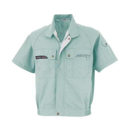 KANSAI吸汗速乾半袖ブルゾン【30201-OKH】 C5.グリーン