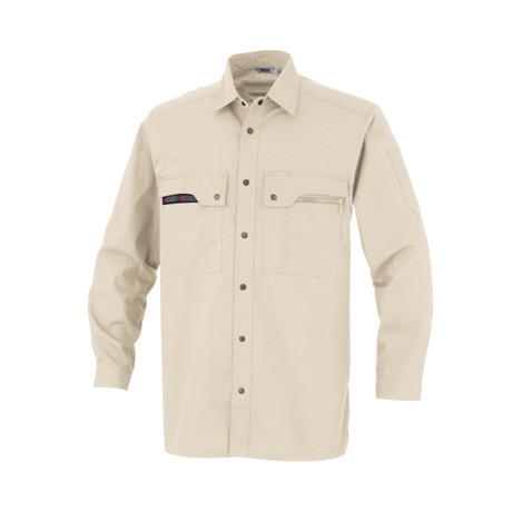 KANSAI吸汗速乾長袖シャツ【30204-OKH】 C2.アイボリー