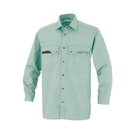 KANSAI吸汗速乾長袖シャツ【30204-OKH】 C5.グリーン