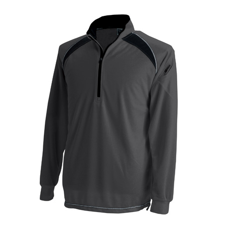 ロングスリーブハーフジップ【3025-TSD】 25.チャコールグレー