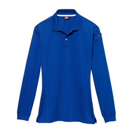 ストレッチ長袖ポロシャツ【303-BAT】 42.ロイヤルブルー