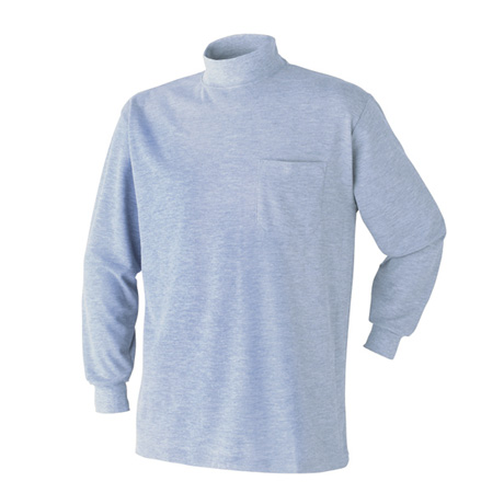 胸ポケット付きハイネックシャツ【303015-ATK】 22.ライトパープル