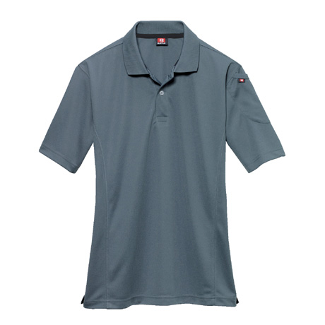 ストレッチ半袖ポロシャツ【305-BAT】 36.スティール