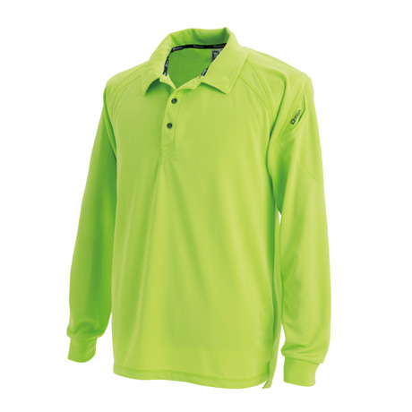 長袖ポロシャツ【3075-TSD】 55.ライトグリーン