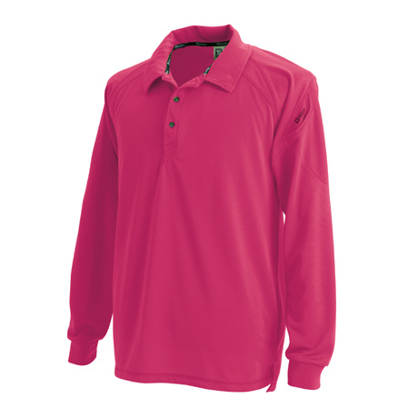 長袖ポロシャツ【3075-TSD】 75.ワイン