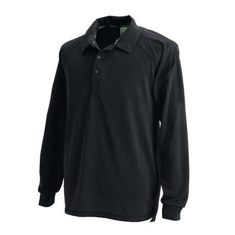 長袖ポロシャツ【3075-TSD】 95.ブラック