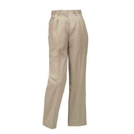 レディーススラックス（ツータック）（脇シャーリング）【313811-KRO】 21.ベージュ