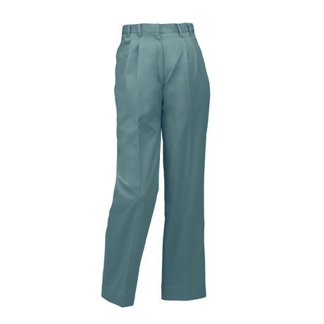 レディーススラックス（ツータック）（脇シャーリング）【313811-KRO】 85.グリーン