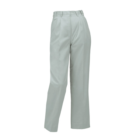 レディーススラックス（ツータック）（脇シャーリング）【314911-KRO】 40.シルバーグレー