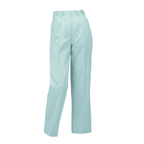 レディーススラックス（ツータック）（脇シャーリング）【314911-KRO】 85.パウダーブルー