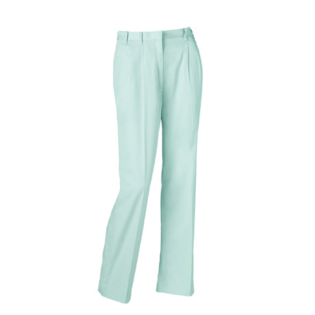 銀ナノ抗菌防臭加工ツータックレディースパンツ【314931-KRO】 85.パウダーブルー