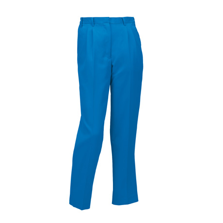 レディーススラックス（ツータック）（脇シャーリング）【31520-KRO】 10.ロイヤルブルー