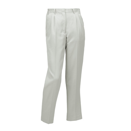 レディーススラックス（ツータック）（脇シャーリング）【31520-KRO】 40.グレー