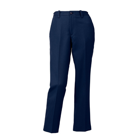 レディーススラックス（ノータック）（脇シャーリング）【316671-KRO】 11.ネイビー