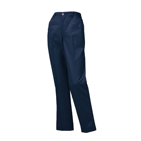 吸汗速乾レディーススラックス（ノータック脇シャーリング）【316711-KRO】 11.ネイビー