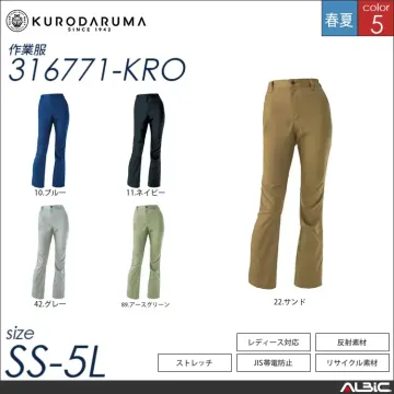 レディーススラックス（ノータック脇シャーリング） 【 クロダルマ 316771-kro 】